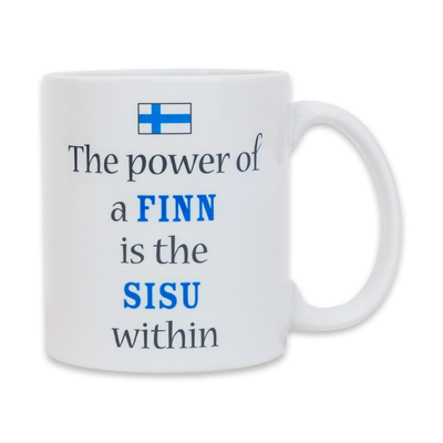 Finnish Coffee Mug - The Power of a Finn is the Sisu within