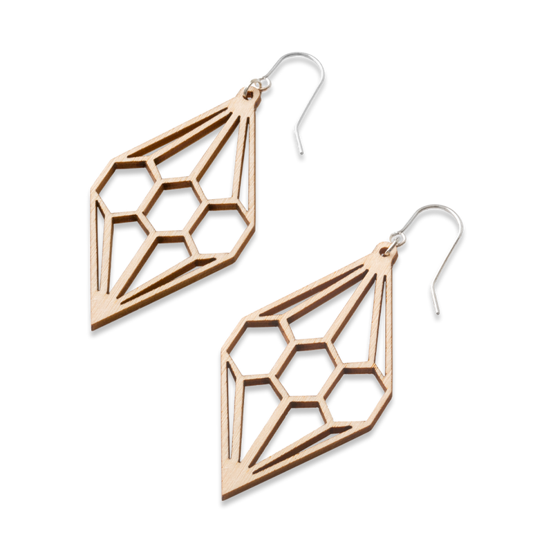 Valona Diamond Birch Earrings, Natural