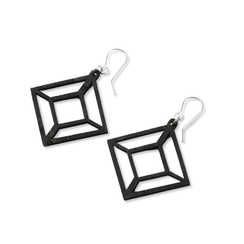 Valona Himmeli Birch Earrings, Black