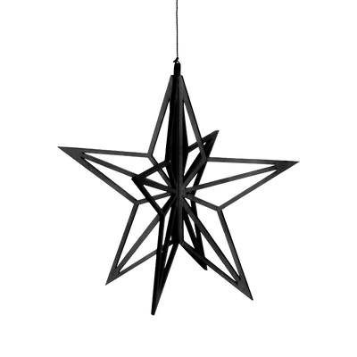 Valona Birch Star Crystal Decoration, Black
